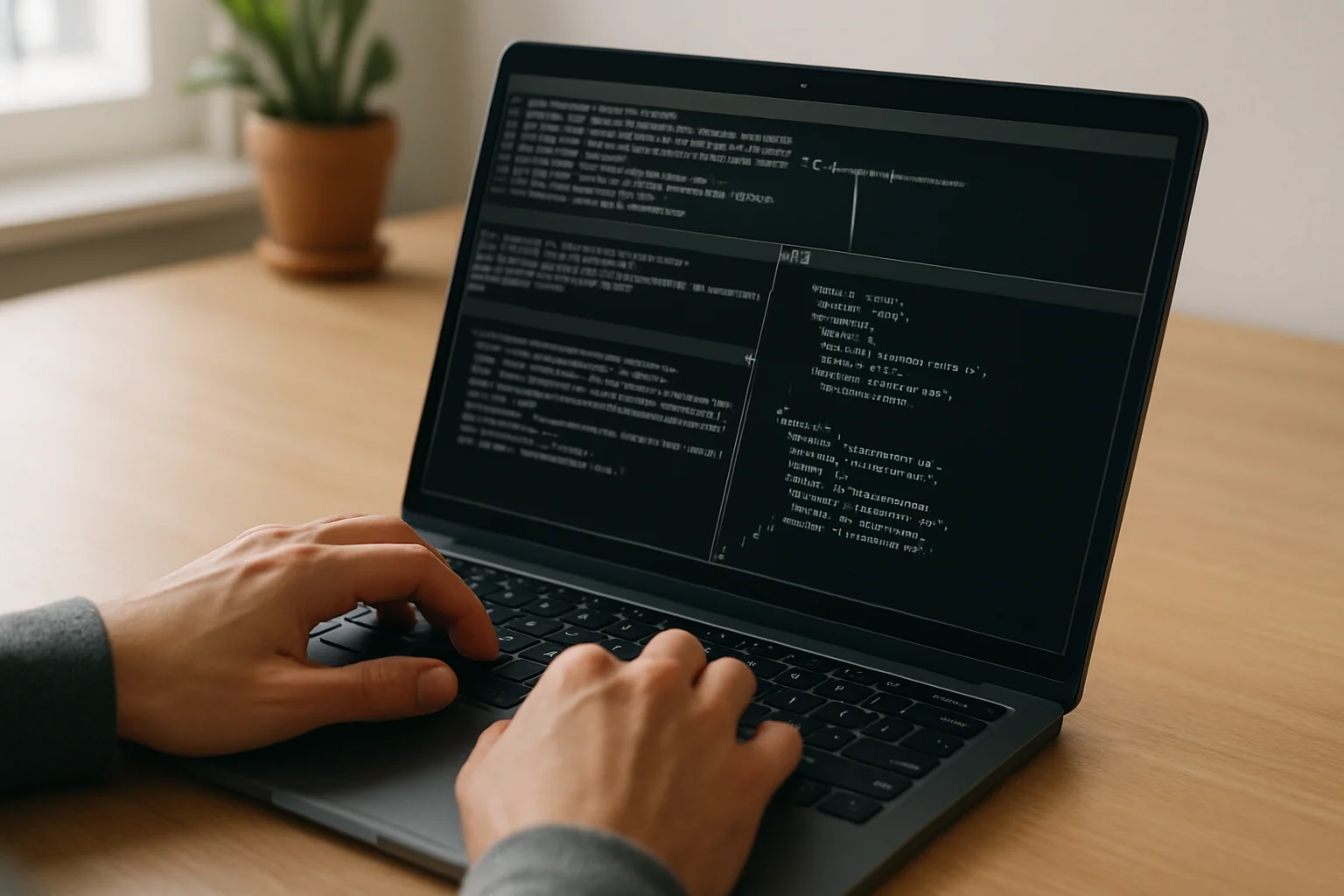 Ordinateur portable Linux avec un terminal illustrant un enchaînement de commandes où des données JSON passent d’une commande à une autre.